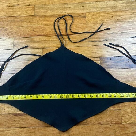 H&M Handkerchief Black Diamond Top Back/Neck Tie Size M - Picture 5 of 6